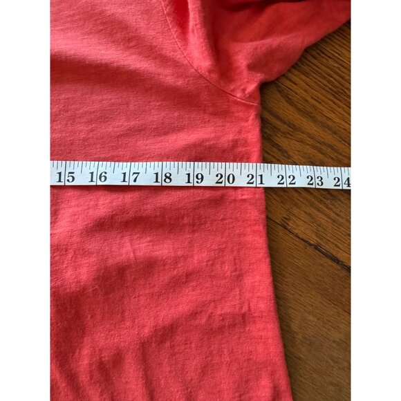 Soft Surroundings Top L Coral Button Front Tunic Asymmetrical Hem - Picture 6 of 8